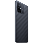 Redmi 12C 6GB RAM 128GB smartphone back view with textured black finish and dual camera setup
