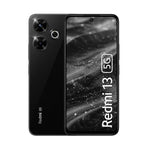 Redmi 13 5G smartphone in black showing front display and rear dual camera setup