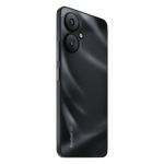 Black Redmi 13C 5G smartphone showing dual camera and sleek design on a black background