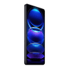 Redmi Note 12 Pro 5G Glacier Black smartphone front view with vibrant blue and purple display