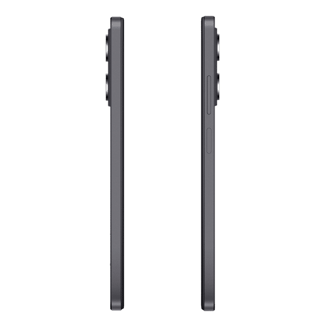 Side view of Redmi Note 12 Pro 5G Glacier Black phone showing slim profile and buttons