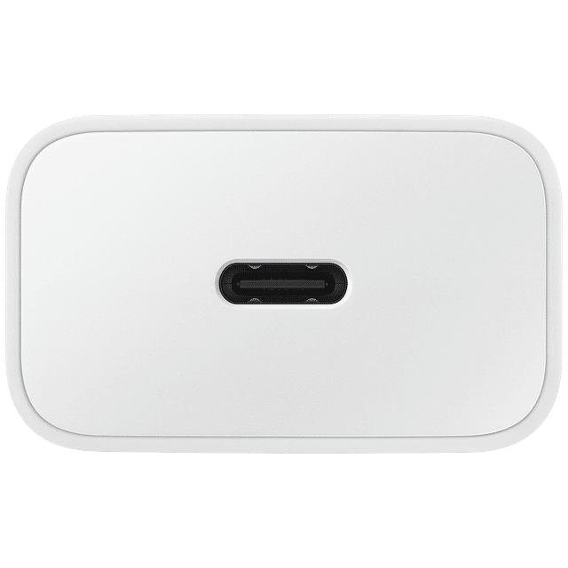 White Samsung 15W fast charger USB Type-C port charger for Samsung accessories