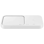 White Samsung 2-in-1 wireless charger with dual charging pads for compatible devices