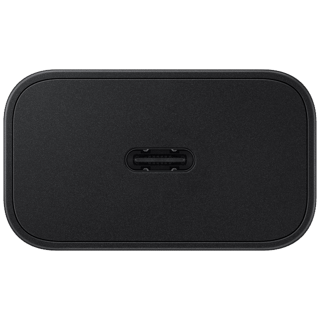 Samsung 25W Type C charger black compact USB-C charging adapter for fast charging