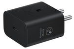 Samsung 25W USB C charger black fast charging wall adapter with compact design