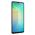 Samsung Galaxy A06 4GB 128GB Gold phone showing front display with slim bezels and waterdrop notch