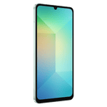 Samsung Galaxy A06 4GB 128GB Gold smartphone front view with slim bezels and waterdrop notch display