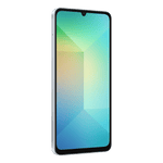 Samsung Galaxy A06 4GB 128GB Gold smartphone front view with a large display and sleek design