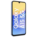 Samsung Galaxy A15 5G unlocked smartphone with sleek black design and vibrant display