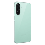 Samsung Galaxy A26 5G unlocked phone in mint green showing rear triple camera and sleek design