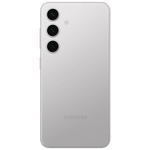 Samsung Galaxy S24 5G unlocked in silver showing triple rear cameras and sleek design