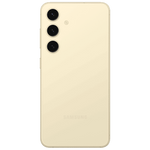 Samsung Galaxy S24 5G unlocked phone in gold showing triple rear cameras and sleek design