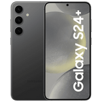 Samsung Galaxy S24 Plus 5G smartphone front and back view with triple rear cameras in black