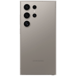 Samsung Galaxy S24 Ultra 5G phone in matte gray showing rear quad camera setup and sleek design
