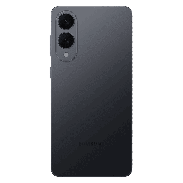 Samsung Galaxy S25 Edge 5G phone in black showing rear dual camera design and sleek finish