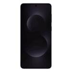 Front view of Samsung Galaxy S25 Edge 5G phone with black screen and centered front camera