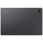 Back view of Samsung Galaxy Tab A8 tablet in gray with rear camera and Samsung logo
