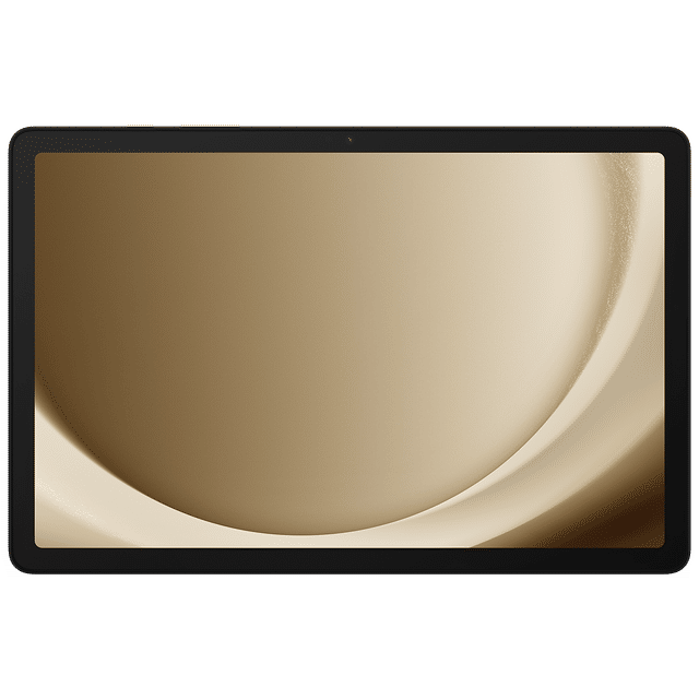 Samsung Galaxy Tab A9 Plus tablet front view showing large screen with thin bezels