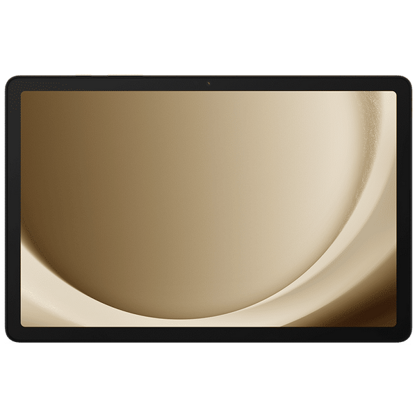 Samsung Galaxy Tab A9 Plus tablet front view showing large screen with thin bezels
