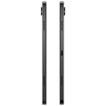 Side view of Samsung Galaxy Tab A9 Plus tablet showing slim profile and port details