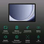 Samsung Galaxy Tab A9 Plus tablet with 11 inch TFT LCD display and quad speakers