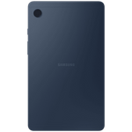 Back view of Samsung Galaxy Tab A9 tablet in dark blue showing rear camera and Samsung logo