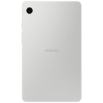 Back view of Samsung Galaxy Tab A9 tablet in silver showing camera and Samsung logo