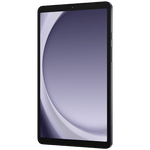 Samsung Galaxy Tab A9 tablet with sleek black design and large vibrant display front view