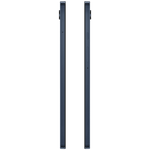 Side profile view of Samsung Galaxy Tab A9 tablet showing slim design in dark blue color