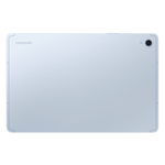 Back view of Samsung Galaxy Tab S10 FE tablet in silver with rear camera and Samsung logo