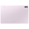 Back view of Samsung Galaxy Tab S9 FE Plus tablet in silver with dual rear cameras