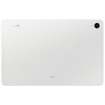 Back view of white Samsung Galaxy Tab S9 FE Wi-Fi tablet showing camera and branding
