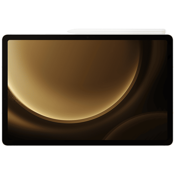 Samsung Galaxy Tab S9 FE Wi-Fi tablet with sleek design and stylus pen on top