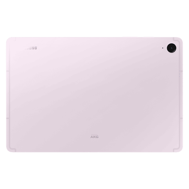 Back view of Samsung Galaxy Tab S9 FE Wi-Fi tablet in light color with rear camera and logo