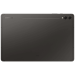 Back view of Samsung Galaxy Tab S9 Plus in black showing dual rear cameras and sleek design