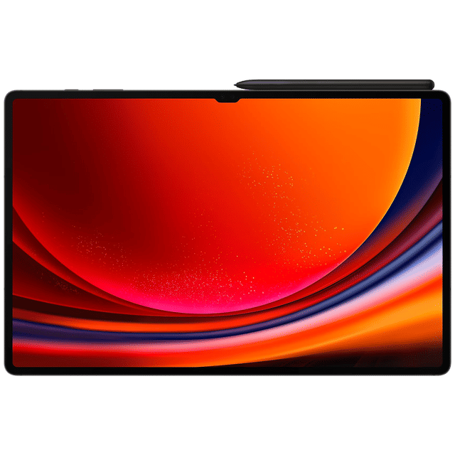 Samsung Galaxy Tab S9 Ultra Wi-Fi tablet with vibrant display and stylus on top