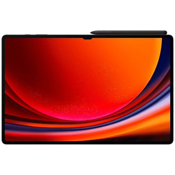 Samsung Galaxy Tab S9 Ultra Wi-Fi tablet with vibrant display and stylus on top