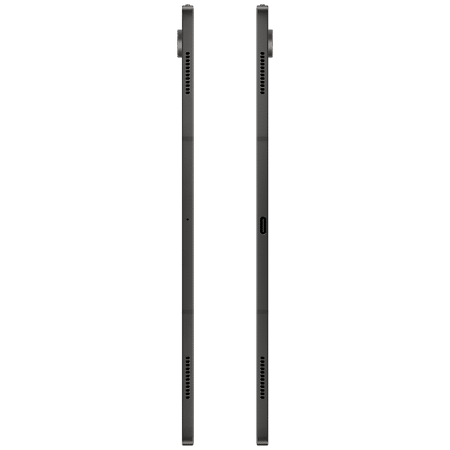 Side profile view of Samsung Galaxy Tab S9 Ultra Wi-Fi tablet showing slim design and speaker grills