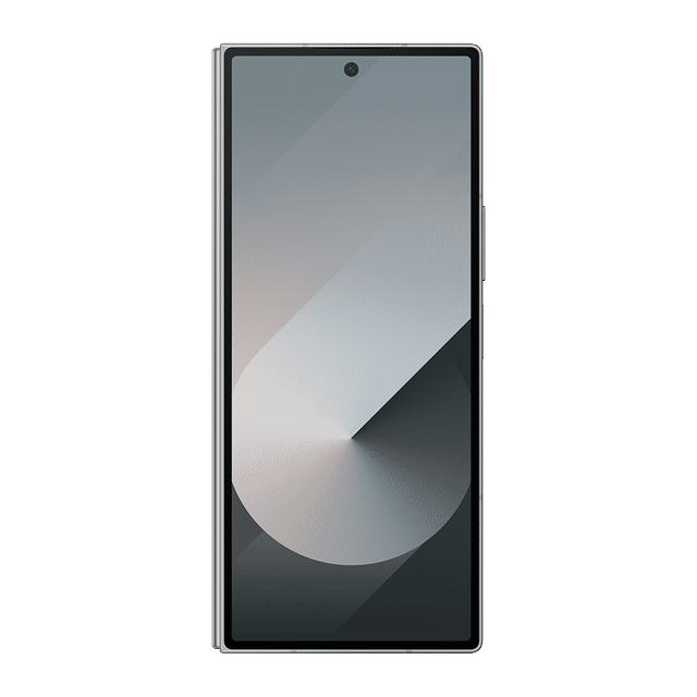 Front view of Samsung Galaxy Z Fold6 5G phone with unfolded large display in sleek design
