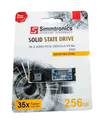 Simmtronics 256GB NVMe SSD M.2 2280 PCIe GEN3x4 solid state drive laptop accessory