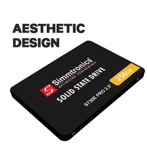 Simmtronics 256GB SATA SSD solid state drive with aesthetic design for laptop accessories