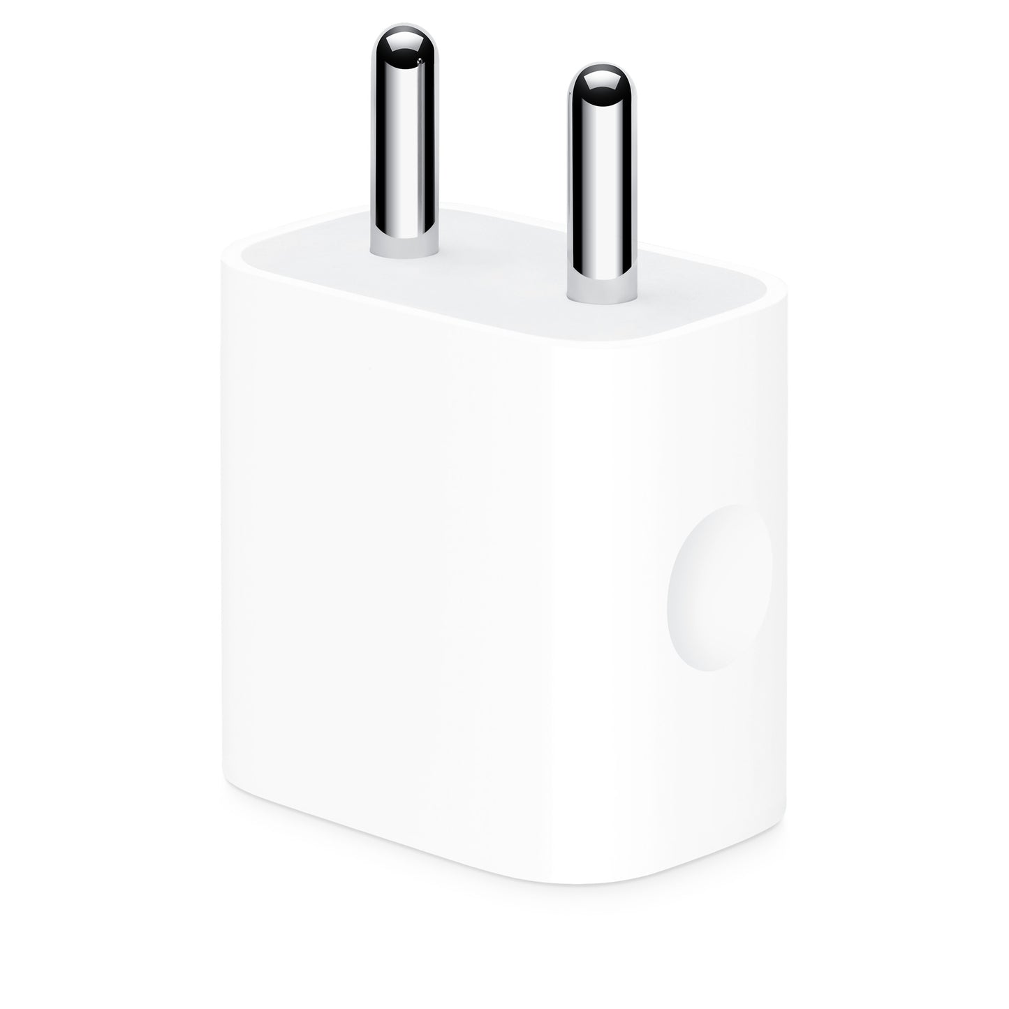Apple 20W USB-C charger white compact wall adapter with two metal prongs