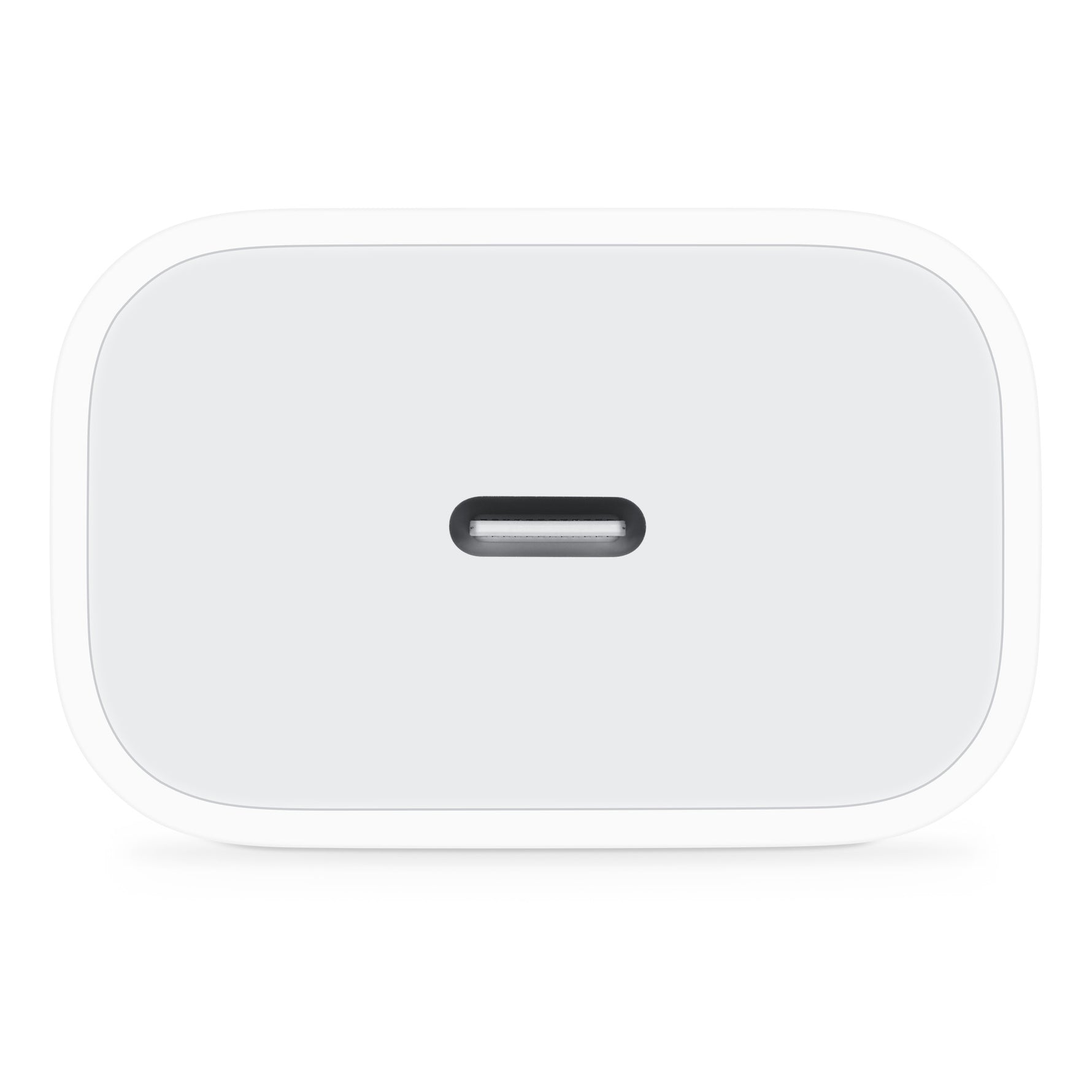Apple 20W USB-C charger adapter in white with compact design for fast charging