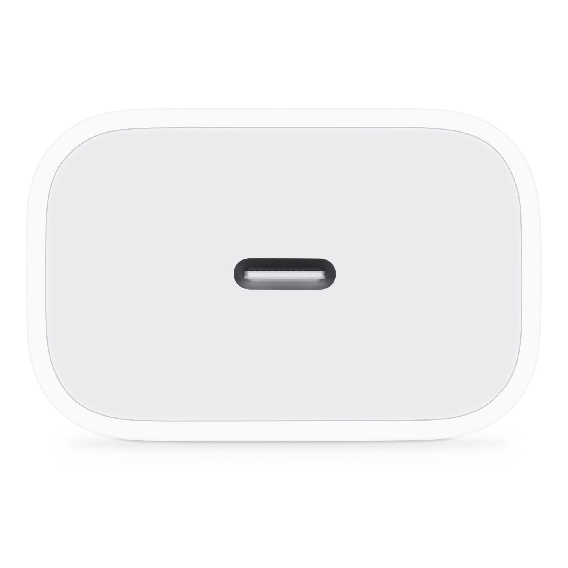 Apple 20W USB-C charger adapter in white with compact design for fast charging