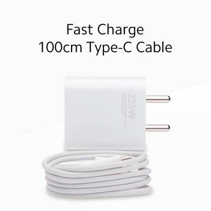 Redmi Xiaomi 22.5W fast charger with 100cm Type-C cable in white for fast charging
