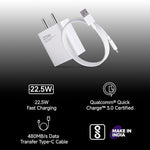 Redmi Mi Accessories Xiaomi 22.5W fast charger with Type-C cable and Qualcomm Quick Charge 3.0 support