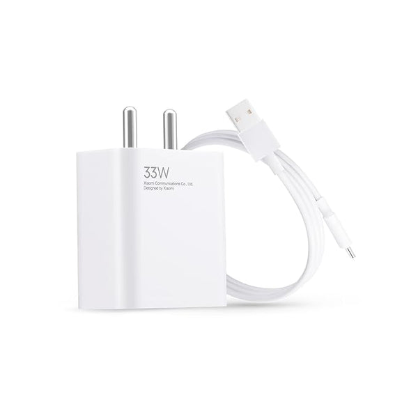 Redmi Mi 33W fast charger white wall adapter with USB cable for quick charging