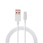 Redmi Mi 33W fast charging cable in white with USB and USB-C connectors for quick charging