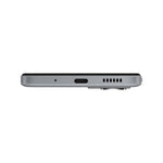 Bottom view of Redmi 11 Prime 5G Chrome Silver phone showing charging port and speaker grille