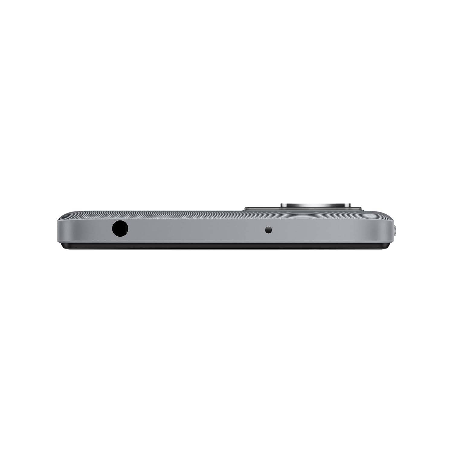 Side view of Redmi 11 Prime 5G Chrome Silver smartphone showing slim profile and headphone jack